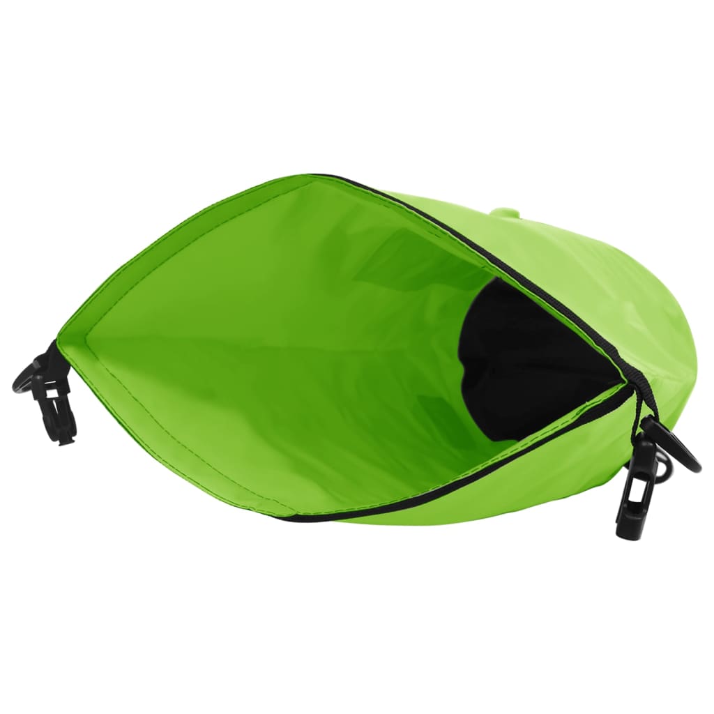 vidaXL Dry Bag with Zipper Green 4 gal PVC-2