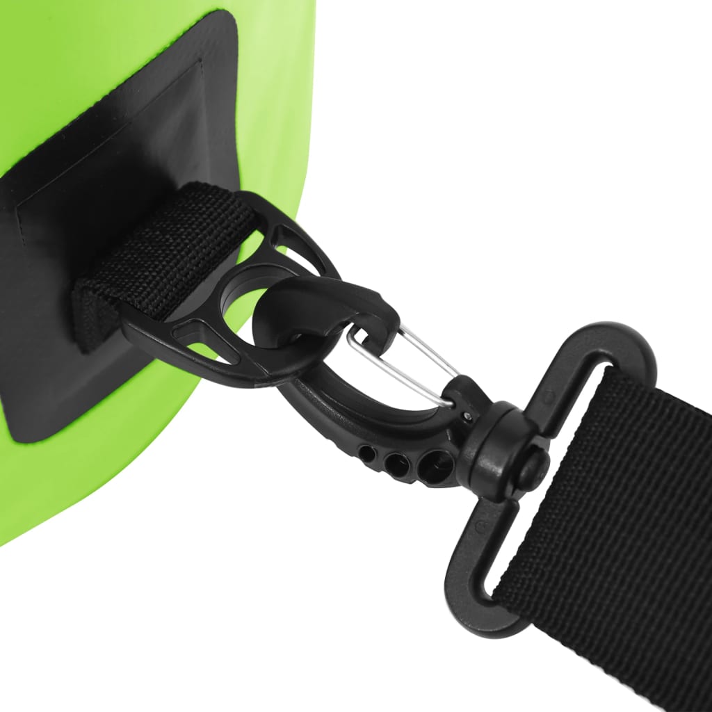 vidaXL Dry Bag with Zipper Green 5.3 gal PVC-3