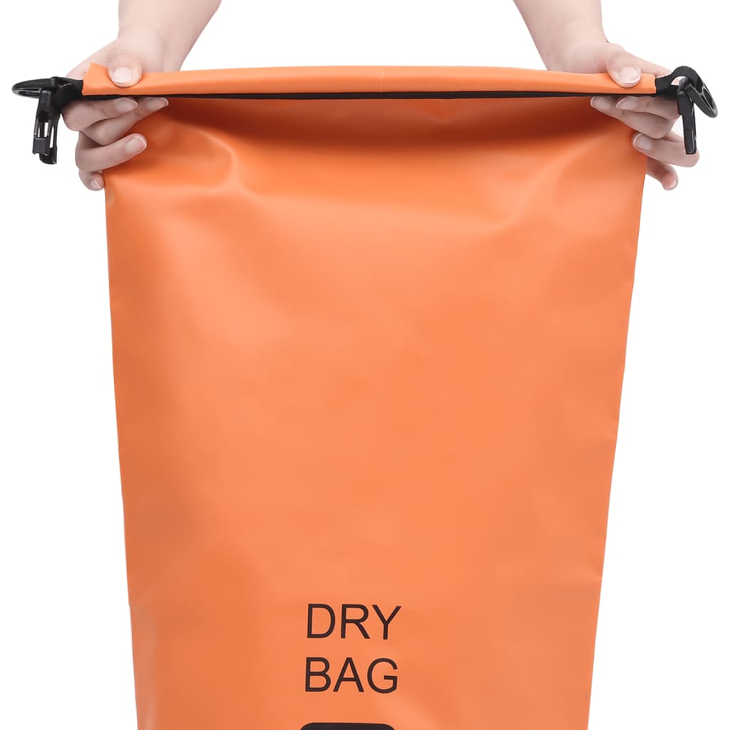 vidaXL Dry Bag Orange 5.3 gal PVC-0