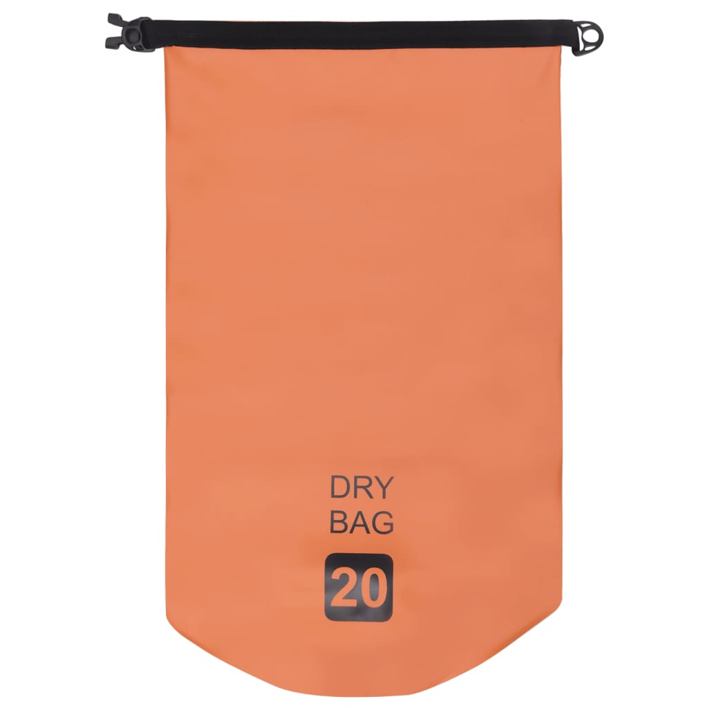 vidaXL Dry Bag Orange 5.3 gal PVC-1